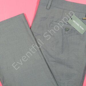 Michael Kors Dress Pants Mens 34 Gray Twill Washable Monroe New
